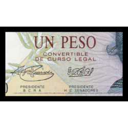 Billet de banque en vente sur Monnaies du Monde SHOP, Argentine, P-339b, 1 peso, 1993, Neuf / UNC
