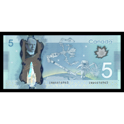 Canada, P-106f, 5 dollars, 2013, polymer, Neuf / UNC | Collectible banknote for sale on Monnaies du Monde SHOP