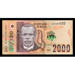 Billet de banque en vente sur Monnaies du Monde SHOP | Malawi, P-w70c, 2 000 kwacha, 2024, Neuf / UNC