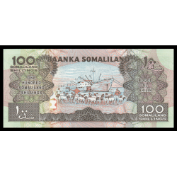 Somaliland, P-05d, 100 shillings, 2002, Neuf / UNC, Billet de banque en vente sur Monnaies du Monde SHOP