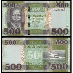 Soudan du Sud, P-w20, 500 South Sudan Pounds, 2024, Neuf / UNC | Billet de banque en vente sur Monnaies du Monde SHOP