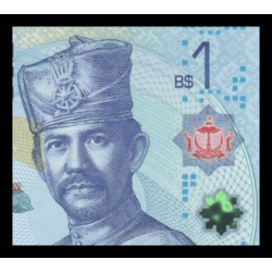 Billet de banque en vente sur Monnaies Du Monde-SHOP | Brunei Darussalam, P-w41, 1 brunei dollar, polymère, 2024, Neuf / UNC