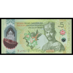 Brunei Darussalam, P-w42, 5 brunei dollar, polymère, 2024, Neuf / UNC | Billet de banque en vente sur Monnaies Du Monde-SHOP