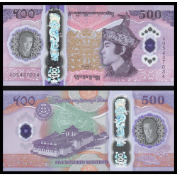 Billet de banque de collection en vente sur Monnaies Du Monde-SHOP | Bhoutan, P-w44, 500 ngultrum, polymère, 2025, Neuf / UNC
