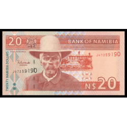 Namibie, P-06b, 20 dollars, 2002, Neuf / UNC | Billet de banque de collection en vente sur Monnaies Du Monde-SHOP
