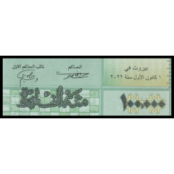 Billet de banque de collection en vente sur Monnaies Du Monde-SHOP | Liban, P-95e2, 100 000 livres, 2022, Neuf / UNC