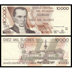 Equateur, P-127e, 10 000 sucres, 1999 - Billet de banque en vente sur Monnaies du Monde SHOP