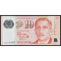 Singapour, P-48j, 10 dollars, polymère, 2016, Neuf / UNC | Billet de banque de collection en vente sur Monnaies Du Monde-SHOP