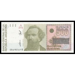 Argentine, P-328b, 500 australes, 1990 - Billet de banque en vente sur Monnaies du Monde SHOP