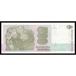 Argentine, P-328b, 500 australes, 1990 - Billet de banque en vente sur Monnaies du Monde SHOP