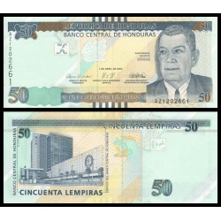 Honduras, P-104c, 50 lempiras, 2022, Neuf / UNC | Billet de banque de collection en vente sur Monnaies Du Monde-SHOP
