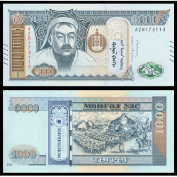 Mongolie, P-w75b, 1 000 tugrik, 2025, Neuf / UNC | Billet de banque de collection en vente sur Monnaies Du Monde-SHOP