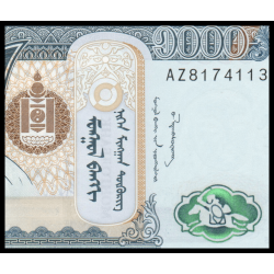 Mongolie, P-w75b, 1 000 tugrik, 2025, Neuf / UNC | Billet de banque de collection en vente sur Monnaies Du Monde-SHOP