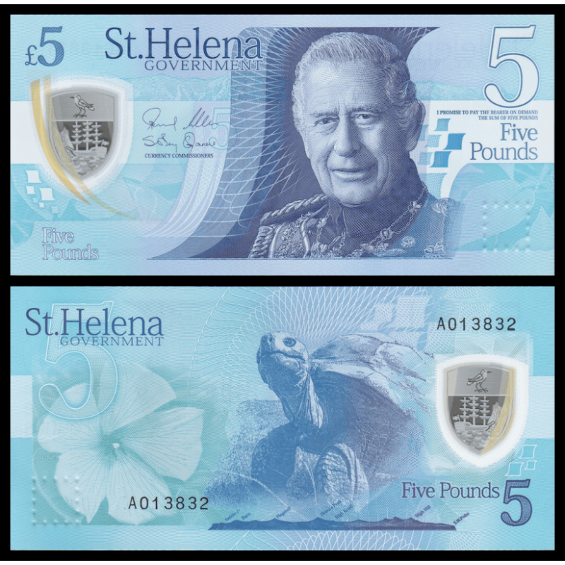 Sainte-Hélène, P-w14, 5 pounds, polymère, 2026, Neuf / UNC | Billet de banque de collection en vente sur Monnaies Du Monde-SHOP