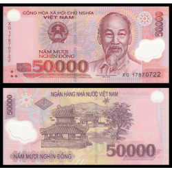 VietNam, P-121l, 50000 dông, 2017, polymére | Billet de banque de collection en vente sur Monnaies Du Monde-SHOP