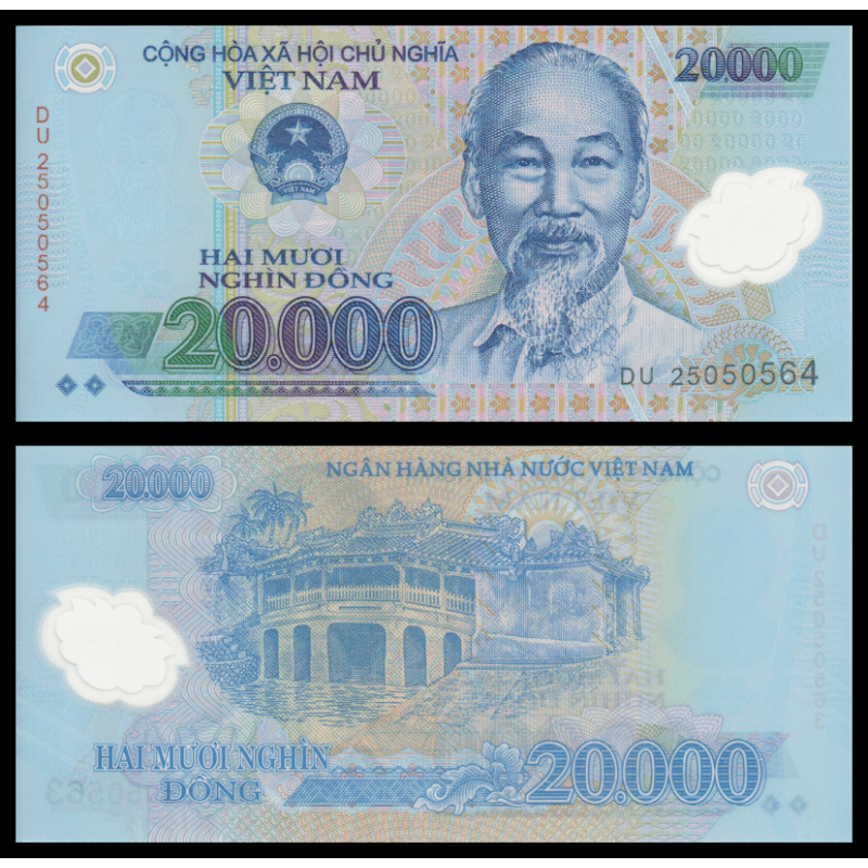 Viêt Nam, P-120o, 20 000 dông, 2025, polymère, Neuf / UNC - Billet de banque de collection en vente sur Monnaies Du Monde-SHOP