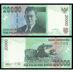 Indonésie, P-144d, 20 000 rupiah, 2007, Neuf / UNC | Billet de banque de collection en vente sur Monnaies Du Monde-SHOP