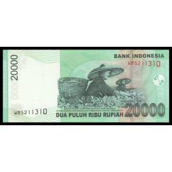 Indonésie, P-144d, 20 000 rupiah, 2007, Neuf / UNC | Billet de banque de collection en vente sur Monnaies Du Monde-SHOP