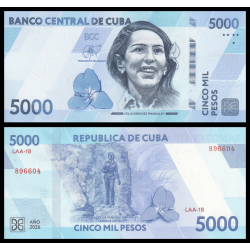 C_b@, P-w146, 5 000 pesos, 2026, Neuf / UNC | Billet de banque de collection en vente sur Monnaies Du Monde-SHOP