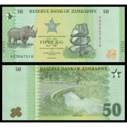 Zimbabwe, P-w117, 50 ZiG, 2026, Neuf / UNC | Billet de banque de collection en vente sur Monnaies Du Monde-SHOP
