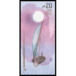 Maldives, P-w34, 20 rufiyaa, 2025, polymère, Neuf / UNC | Billet de banque de collection en vente sur Monnaies Du Monde-SHOP
