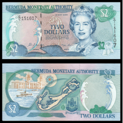 Bermudes, p-50a, 2 dollars, 2020, Neuf / UNC | Billet de banque de collection en vente sur Monnaies Du Monde-SHOP