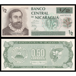 Nicaragua, P-172, 0.50 centavos de cordoba, 1992, Neuf | Billet de banque de collection en vente sur Monnaies Du Monde-SHOP