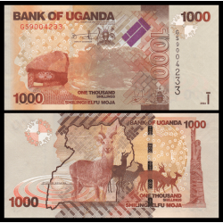 Ouganda, P-49h, 1 000 shilingi, 2024, Neuf / UNC | Billet de banque de collection en vente sur Monnaies Du Monde-SHOP