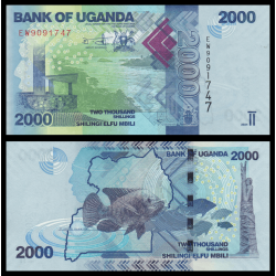 Ouganda, P-50h, 2 000 shilingi, 2024, Neuf / UNC | Pour collectionneur, en vente sur Monnaies Du Monde-SHOP