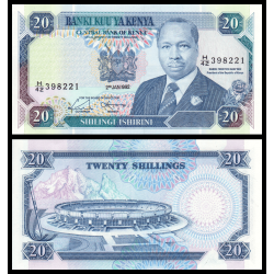 Kenya, P-25e, 20 shilingi, 1992, Neuf / UNC | Billet de banque de collection en vente sur Monnaies Du Monde-SHOP