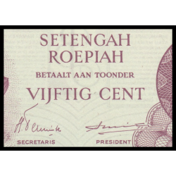 Indes Orientales Néerlandaises, P-97,  50 cents, 1948, Neuf / UNC | en vente sur Monnaies Du Monde-SHOP