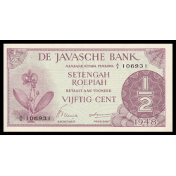 Indes Orientales Néerlandaises, P-97,  50 cents, 1948, Neuf / UNC | en vente sur Monnaies Du Monde-SHOP