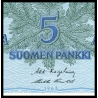 Billet de banque de collection en vente sur Monnaies Du Monde-SHOP | Finlande, P-106Aa1, 5 markkaa, 1963, Neuf / UNC