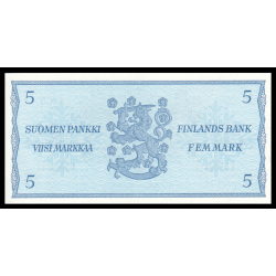 Billet de banque de collection en vente sur Monnaies Du Monde-SHOP | Finlande, P-106Aa1, 5 markkaa, 1963, Neuf / UNC