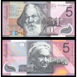 Australie, P-56a, 5 dollars, 2001, polymère, Neuf / UNC | Billet pour collectionneurs en vente sur Monnaies Du Monde-SHOP