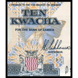 Zambie P-31a 10 kwacha 1989 Neuf-UNC | Billet de banque de collection en vente sur Monnaies Du Monde-SHOP