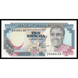 Zambie P-31a 10 kwacha 1989 Neuf-UNC | Billet de banque de collection en vente sur Monnaies Du Monde-SHOP
