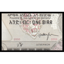 Ethiopie, P-46e, 1 birr, 2008 | Billet de banque en vente sur Monnaies du Monde SHOP