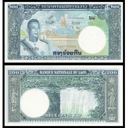 Laos P-13b 200 kip 1963 Neuf-UNC | Billet de banque de collection en vente sur Monnaies Du Monde-SHOP