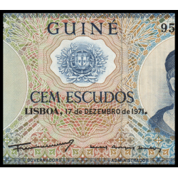 Guinée Portugaise P-45a5 100 escudos 1971 | Billet de banque de collection en vente sur Monnaies Du Monde-SHOP