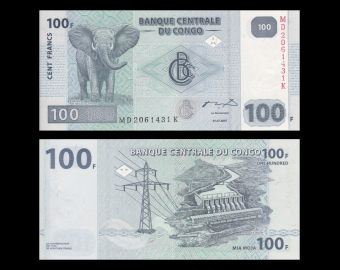 Congo, P-98, 100 francs, 2007
