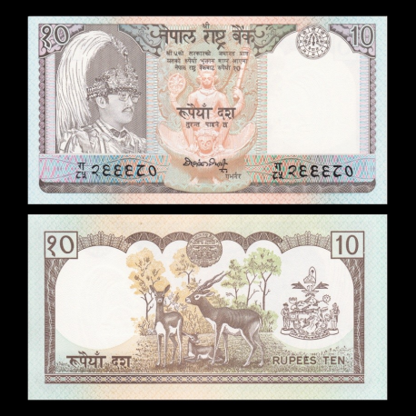 Nepal, P-31a2, 10 rupees, 1990-95