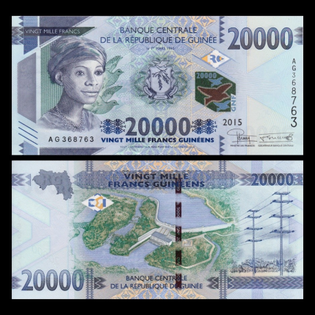 Guinea, P-New, 20000 francs, 2015