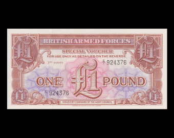 Angleterre, British Armed Forces, P-M29, 1 pound, 1956