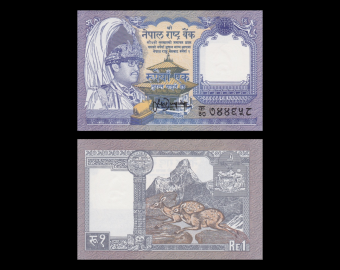Nepal, 1 roupie, 1991