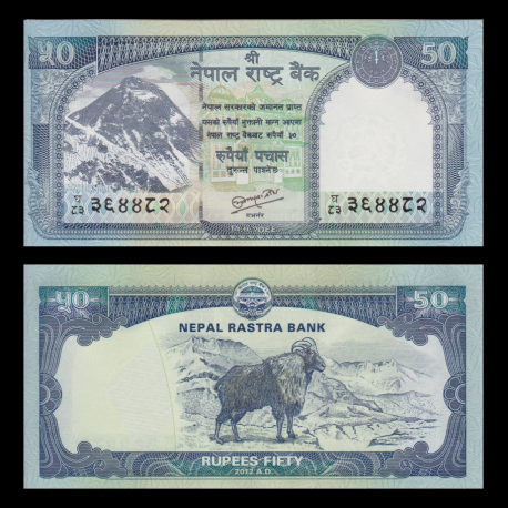 Nepal, p-72, 50 roupies, 2012