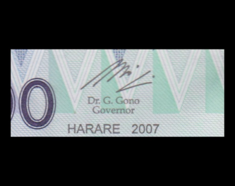 Zimbabwe, P-069, 100 dollars, 2007