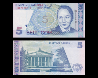 Kirghizistan, p-13, 5 som, 1997