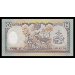 Nepal, P-45, 10 roupies, polymère, 2002 - Billet de banque en vente sur Monnaies du Monde SHOP