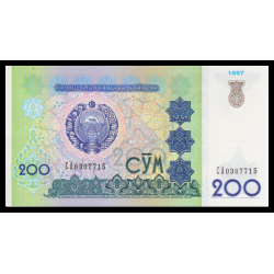 Ouzbekistan, P-80, 200 sum, 1997 - Billet de banque en vente sur Monnaies du Monde SHOP